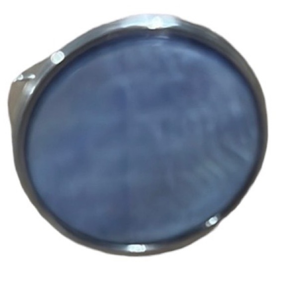 BUY NOW FREE SHIP Tonal blue silver metal adjustable ring - Picture 1 of 4